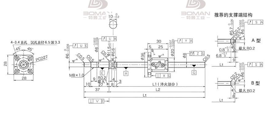 KURODA GP0802DS-AAFR-0250B-C3F 黑田精工丝杆哪里能买到