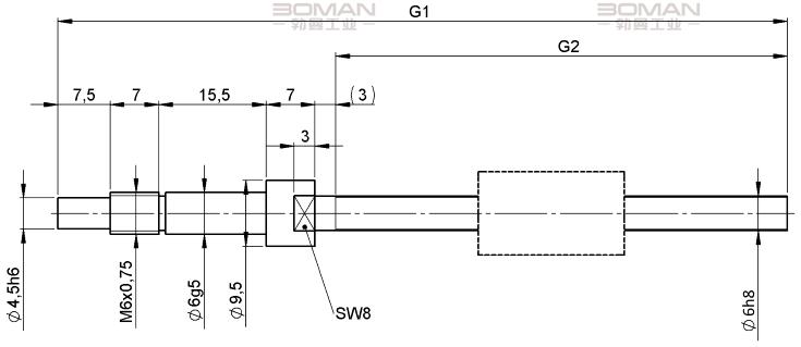 STEINMEYER施坦梅尔 1214/2.6.90.110 施坦梅尔滚珠丝杆结构图