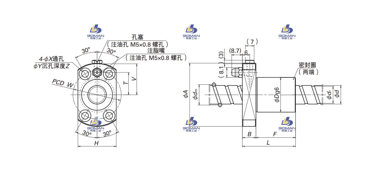 BSS2040-2E-BSS滚珠丝杠螺母