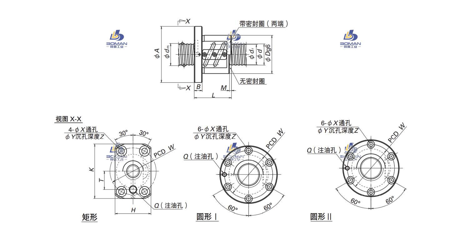 SFT1605-3-LDFT滚珠丝杠