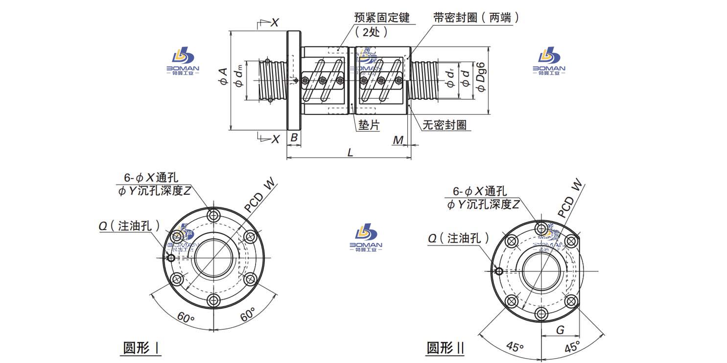 DFT8020-7.5-LPFT滚珠丝杠
