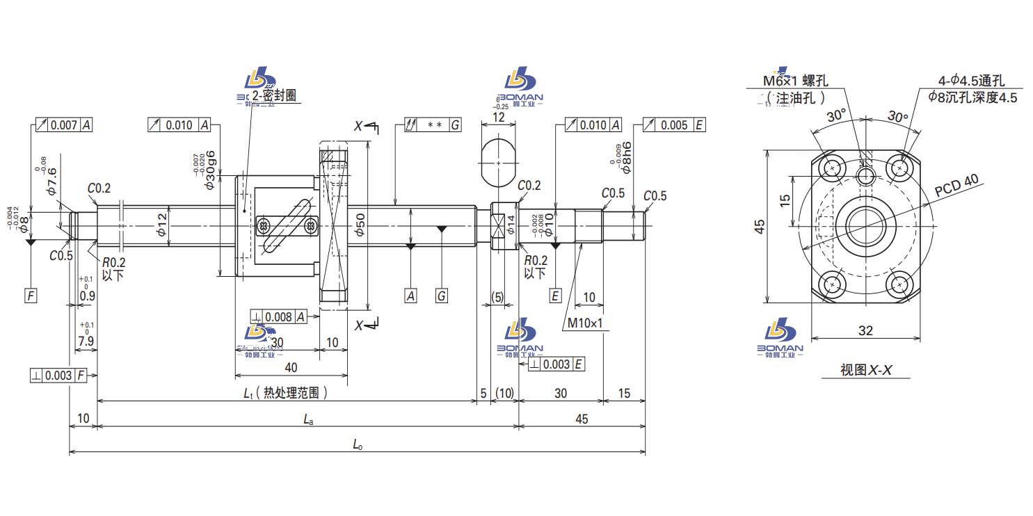W1205FA-2-C3T5-SA标准滚珠丝杠