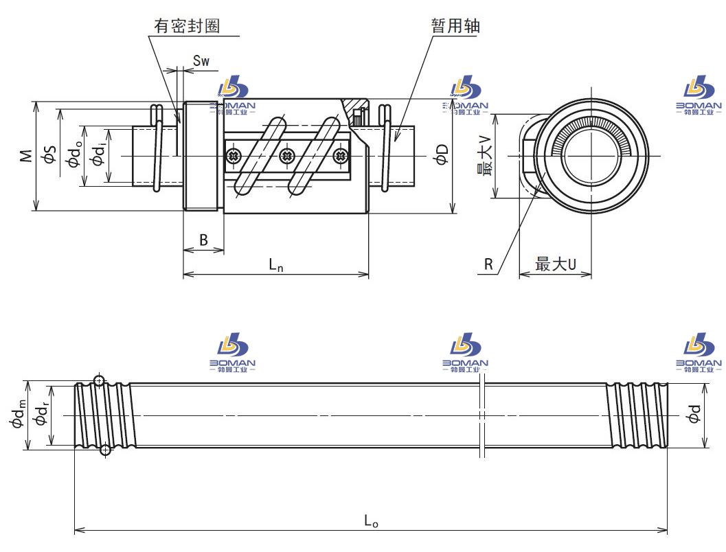 RNCT2510A5-RNCT冷轧滚珠丝杠