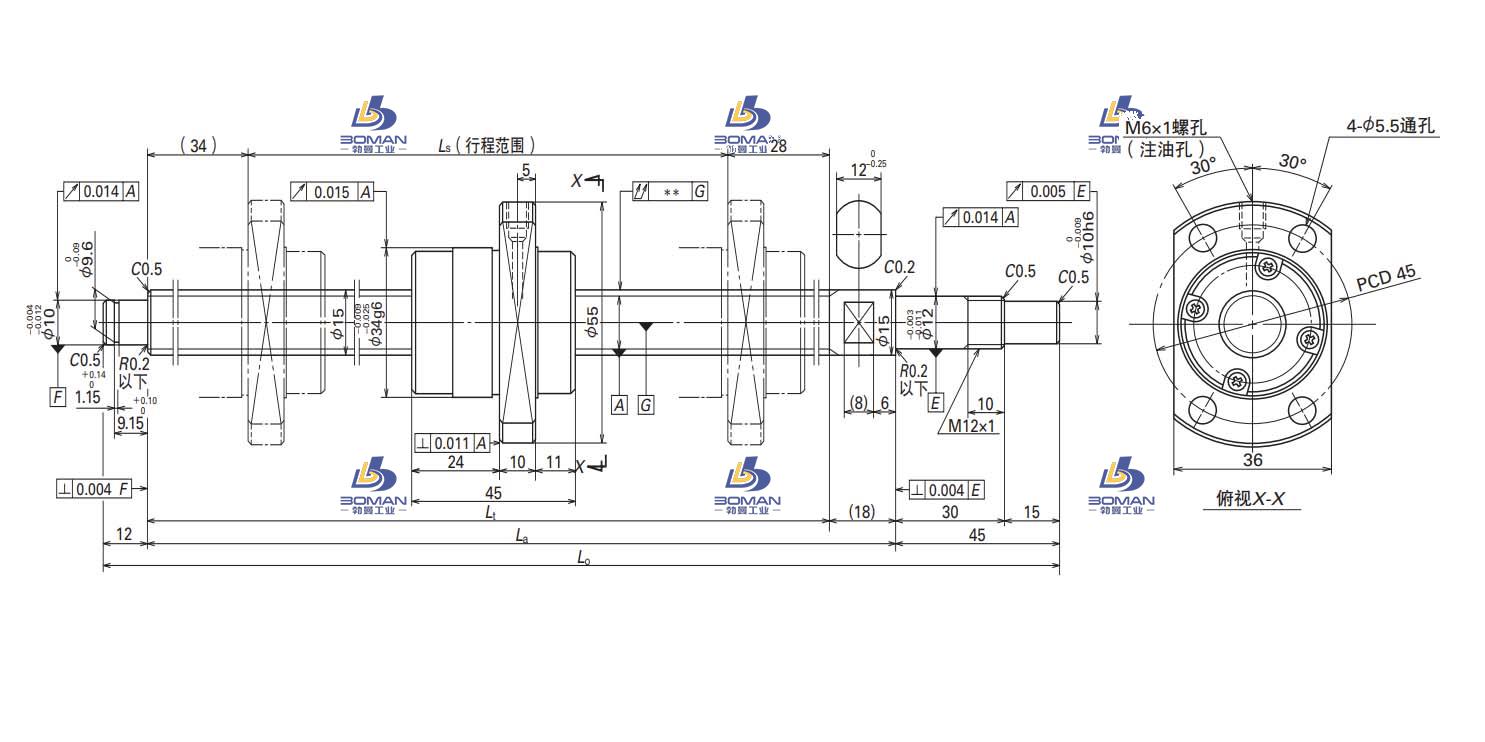 W1504KA-7PG-C5Z20-KA标准库存品丝杠