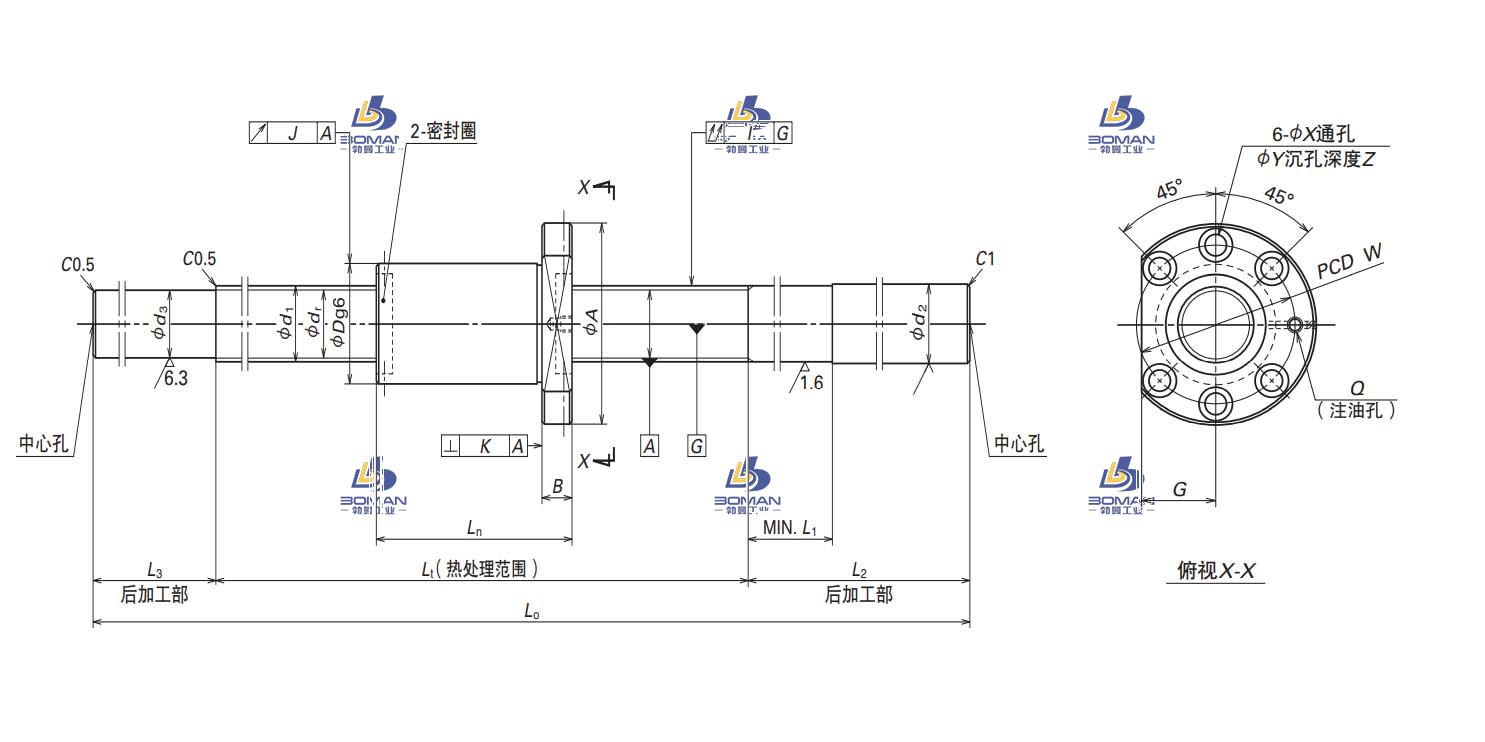 W2506SS-3ZY-C5Z10-NSK MS系列滚珠丝杠